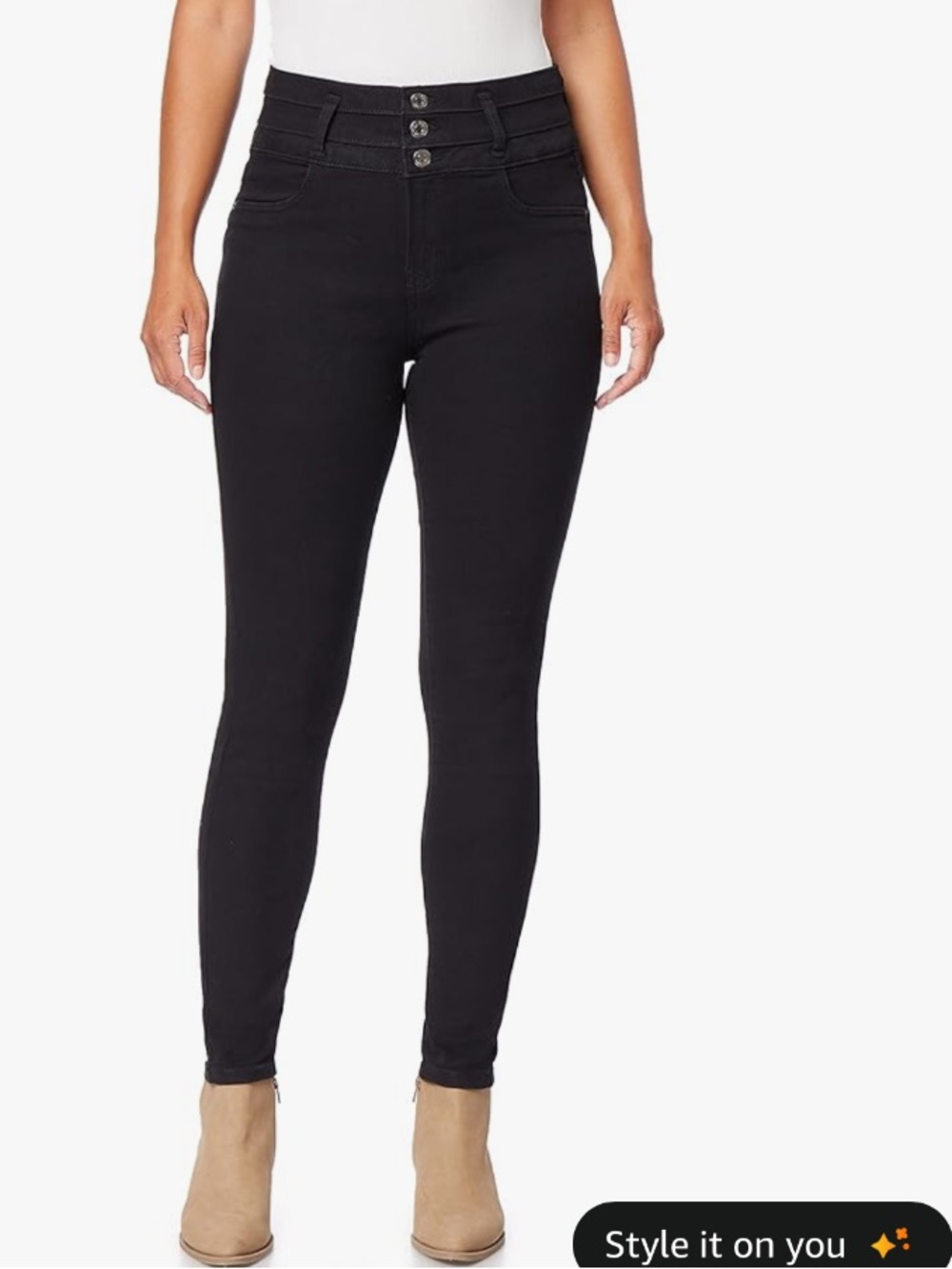 Angels Forever Young 360 Sculpt Skinny Jeans Womens Size 12 High Rise Black New